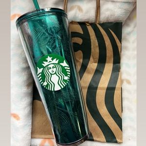 Starbucks Teal sparkle foil Tumbler